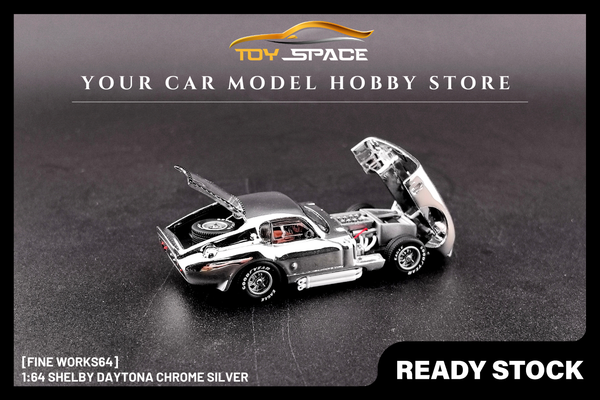 [FINE WORKS64] 1:64 Shelby Daytona Chrome Silver