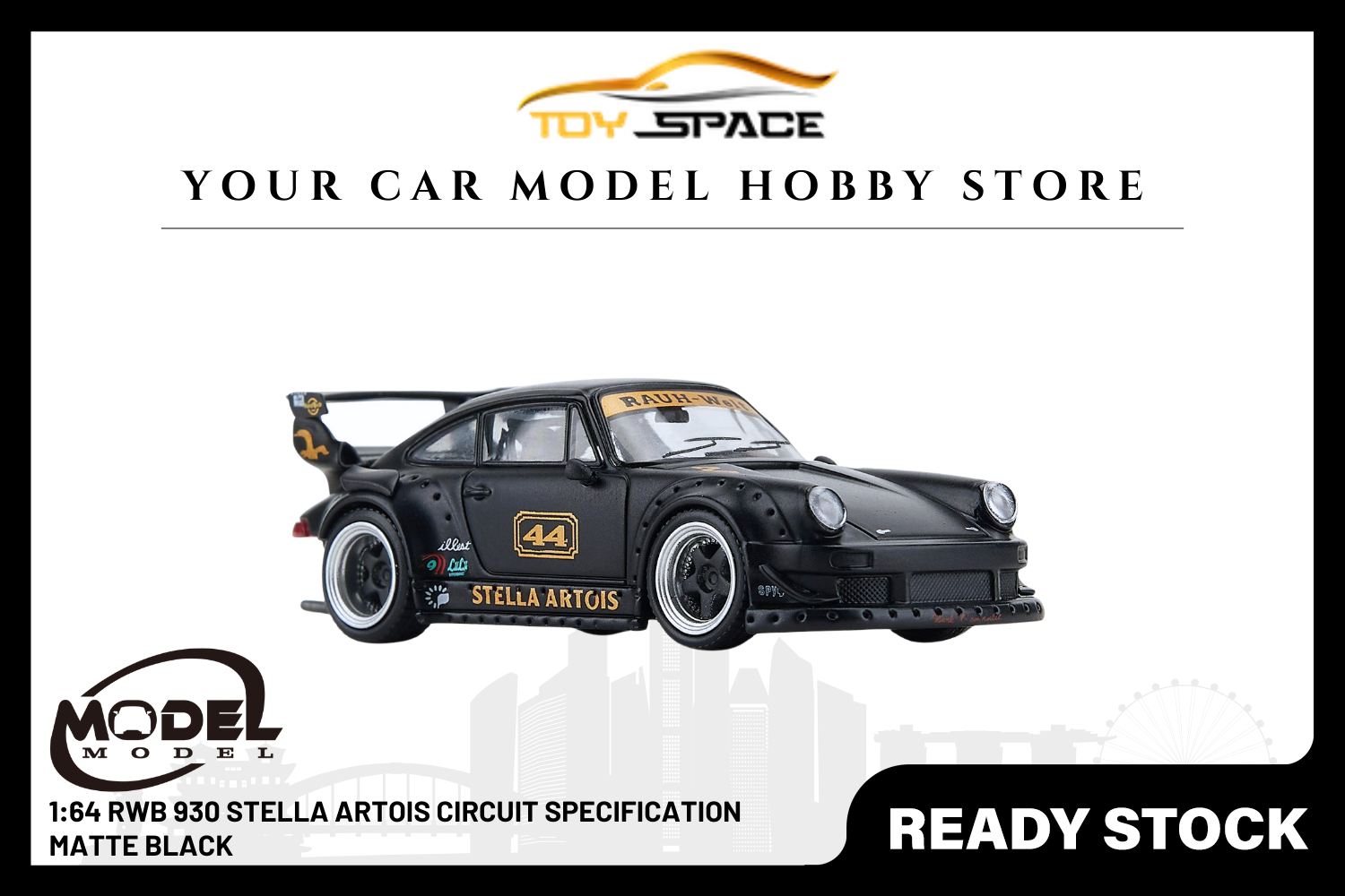 [MODEL MODEL] 1:64 RWB 930 Stella Artois Circuit Specification Matte Black