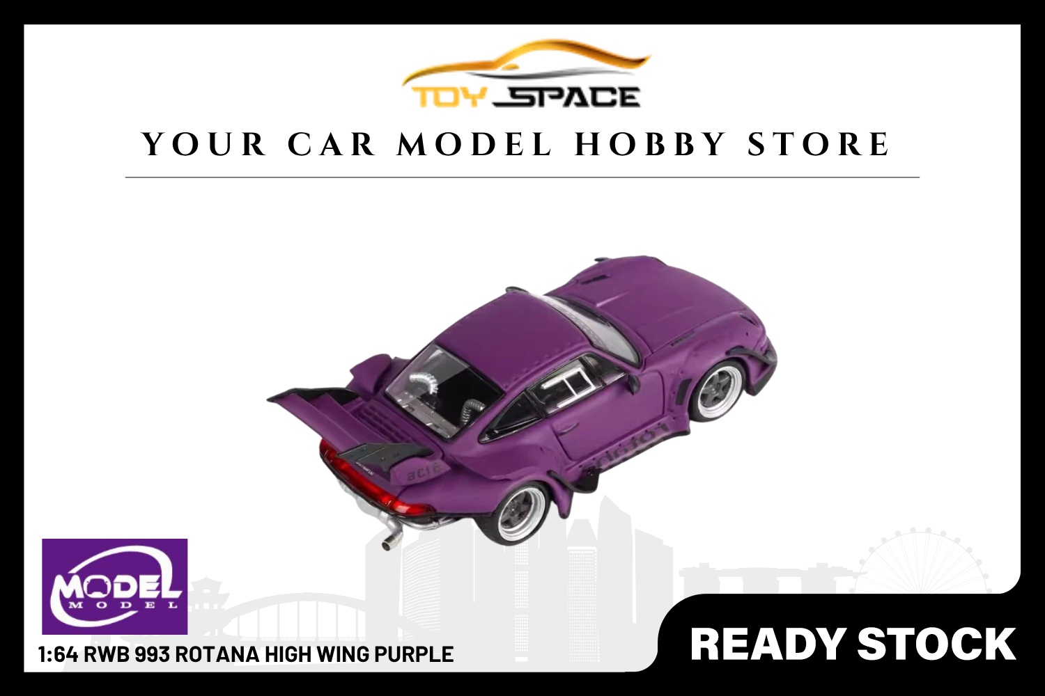 [MODEL MODEL] 1:64 RWB 993 Rotana High Wing Purple