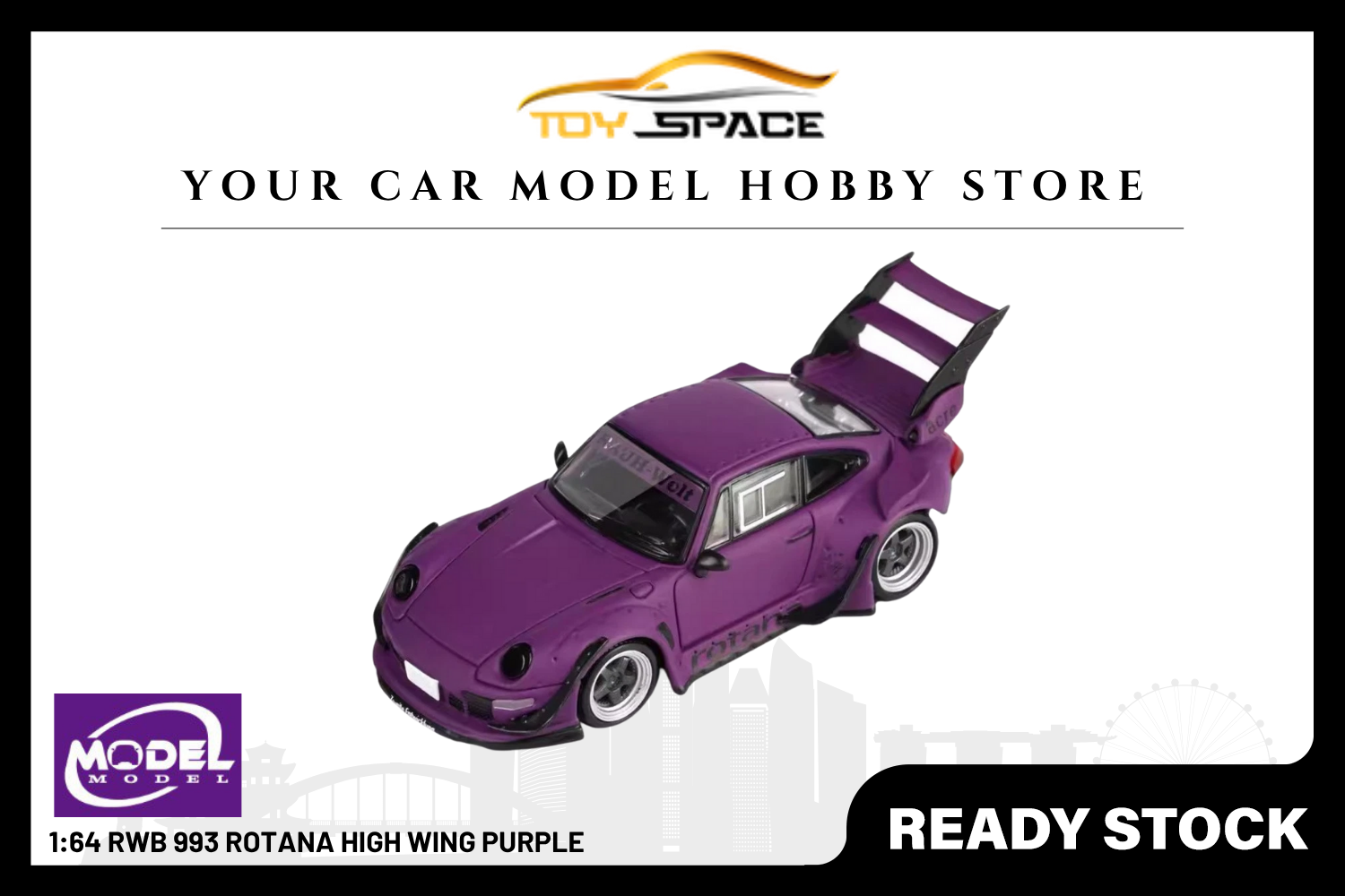 [MODEL MODEL] 1:64 RWB 993 Rotana High Wing Purple
