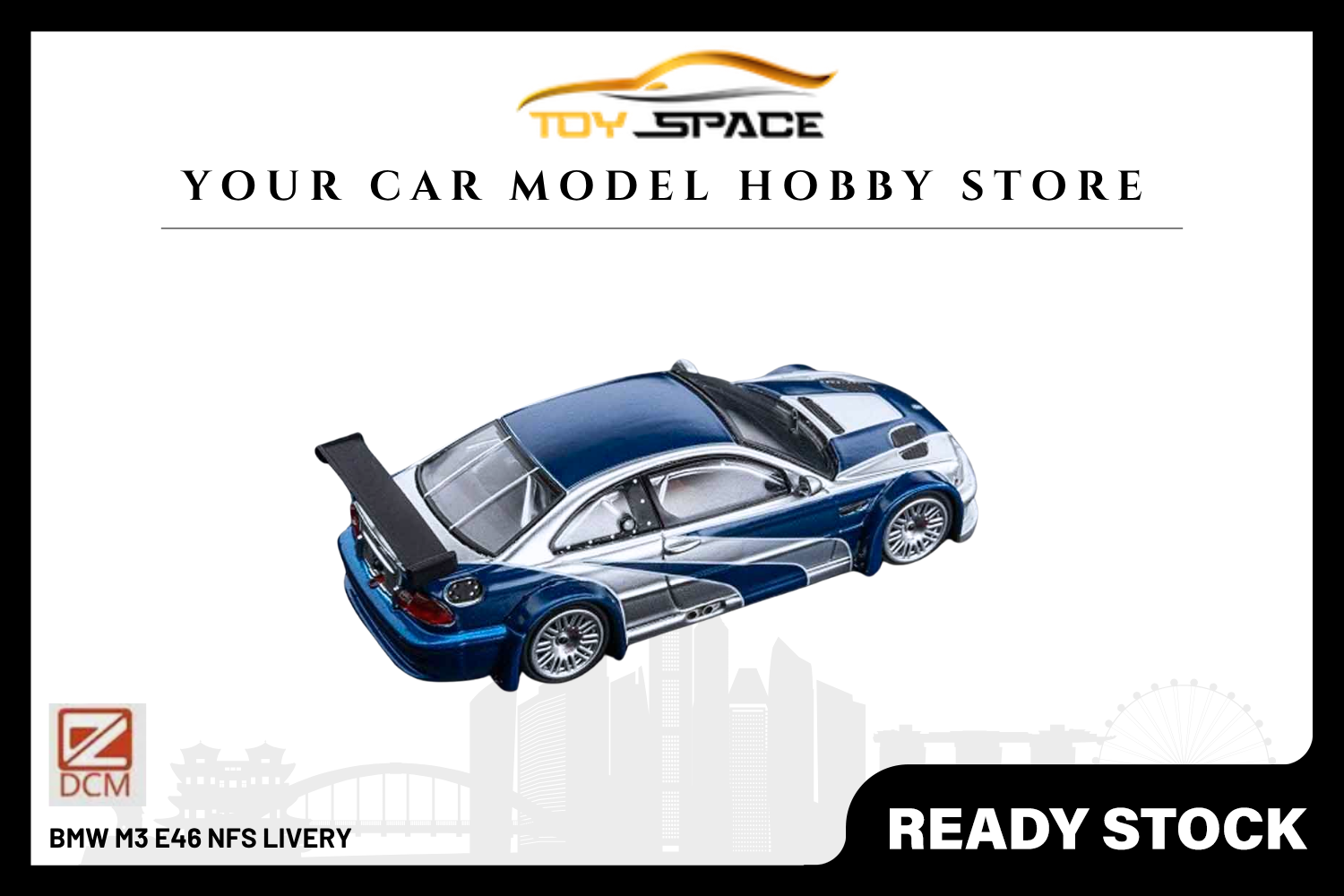 [DCM] 1:64 BMW M3 E46 NFS Livery - Toy Space Diecast Online Store Singapore
