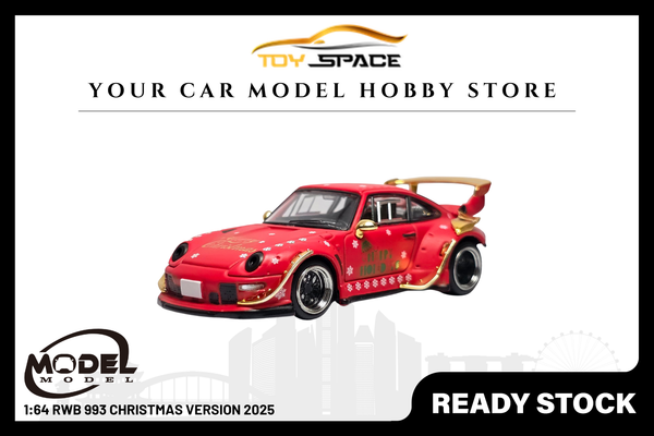 [MODEL MODEL] 1:64 RWB 993 Christmas Version 2025 - Toy Space Diecast Online Store Singapore