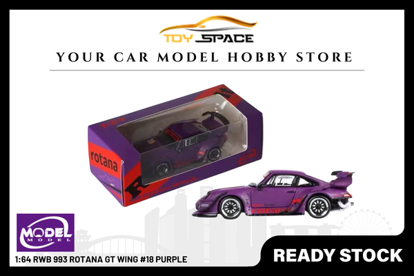 [MODEL MODEL] 1:64 RWB 993 Rotana GT Wing #18 Purple
