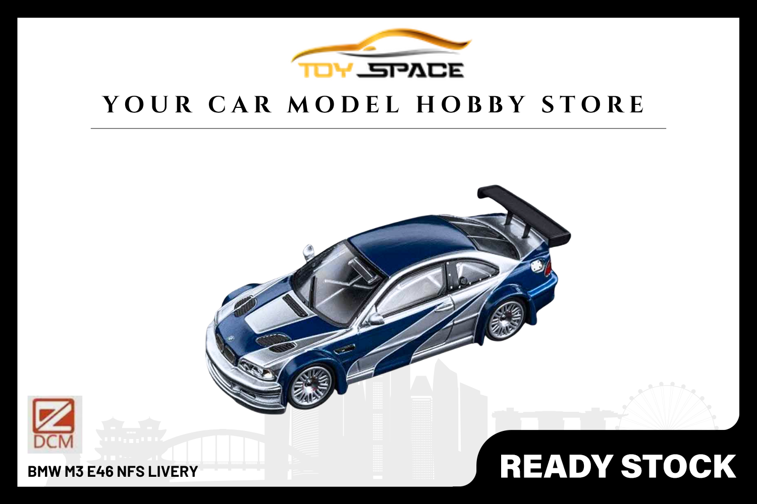 [DCM] 1:64 BMW M3 E46 NFS Livery - Toy Space Diecast Online Store Singapore