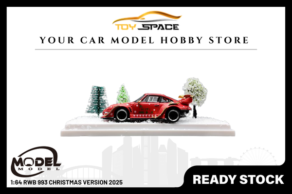 [MODEL MODEL] 1:64 RWB 993 Christmas Version 2025 - Toy Space Diecast Online Store Singapore