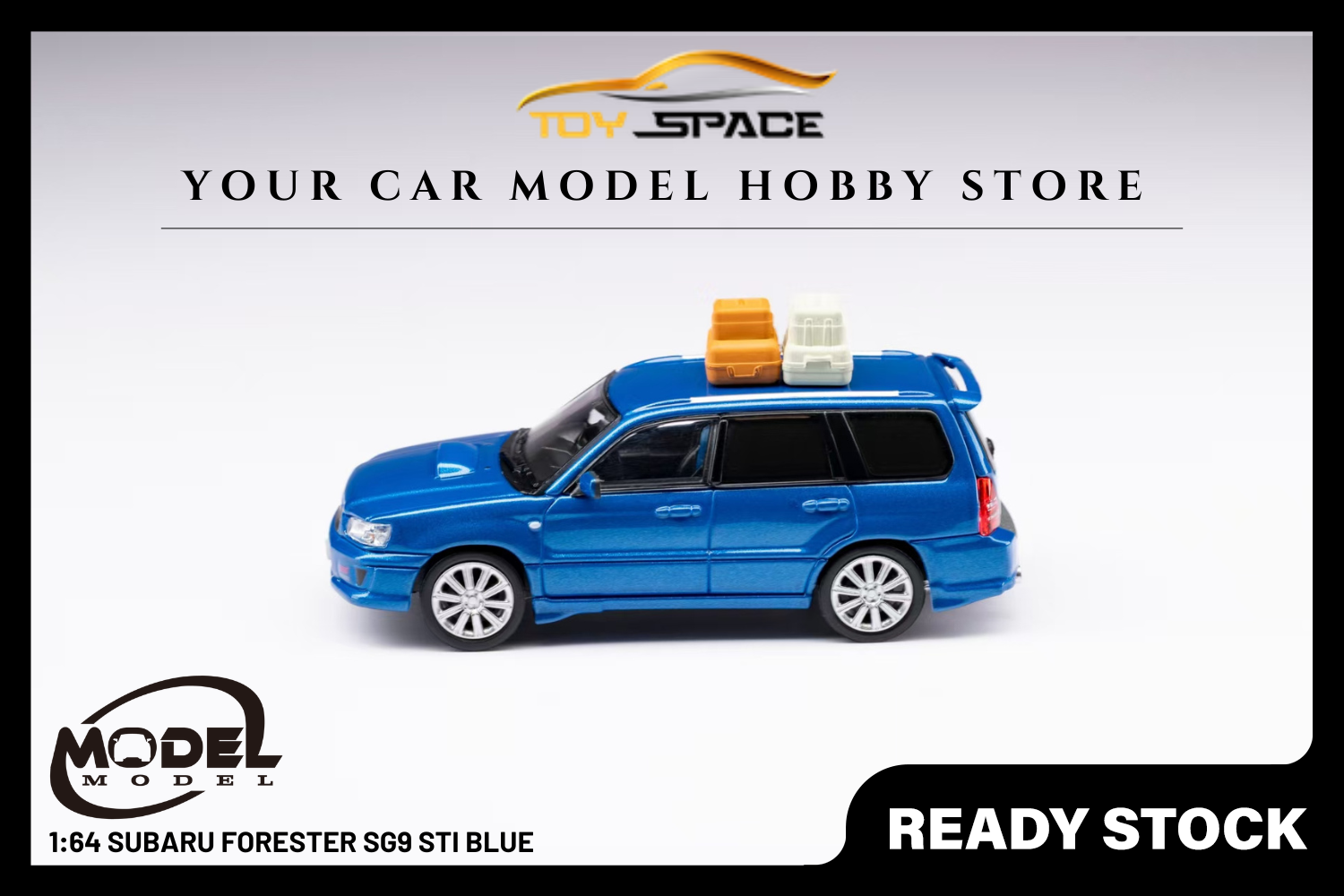 [MODEL MODEL] 1:64 Subaru Forester SG9 STI Blue