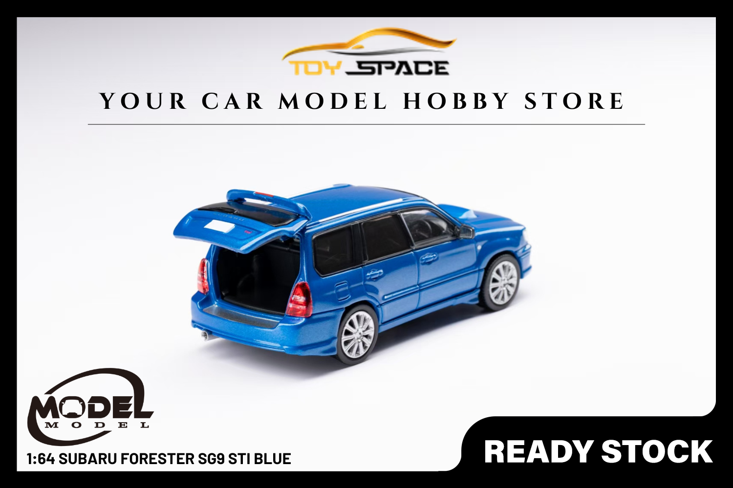 [MODEL MODEL] 1:64 Subaru Forester SG9 STI Blue