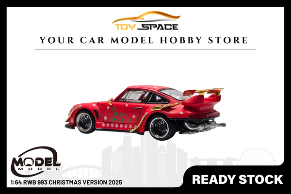 [MODEL MODEL] 1:64 RWB 993 Christmas Version 2025 - Toy Space Diecast Online Store Singapore