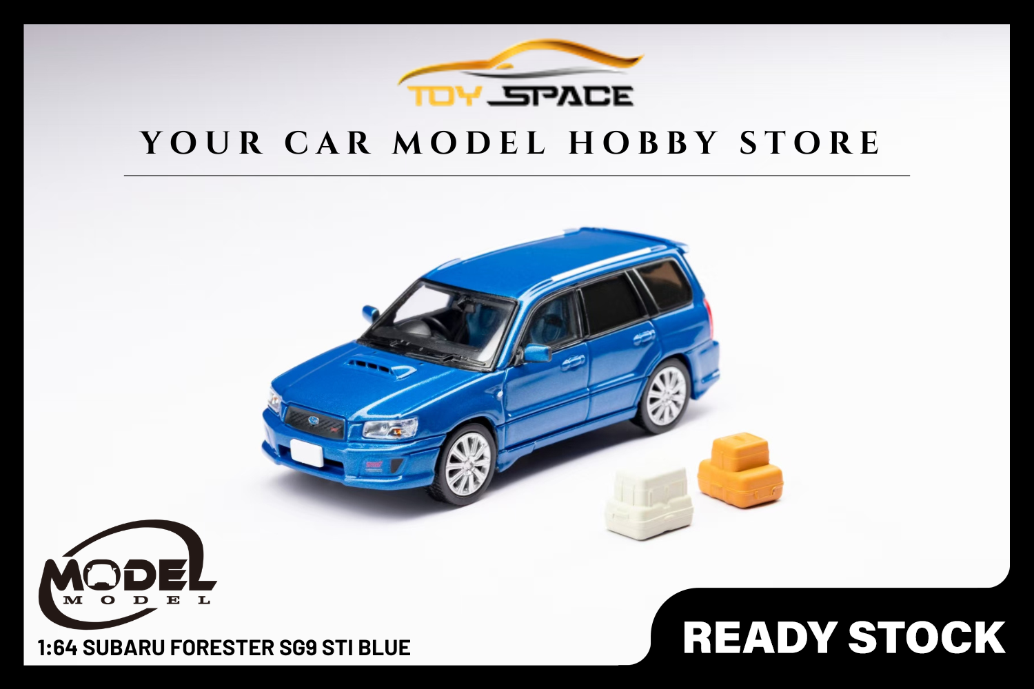 [MODEL MODEL] 1:64 Subaru Forester SG9 STI Blue