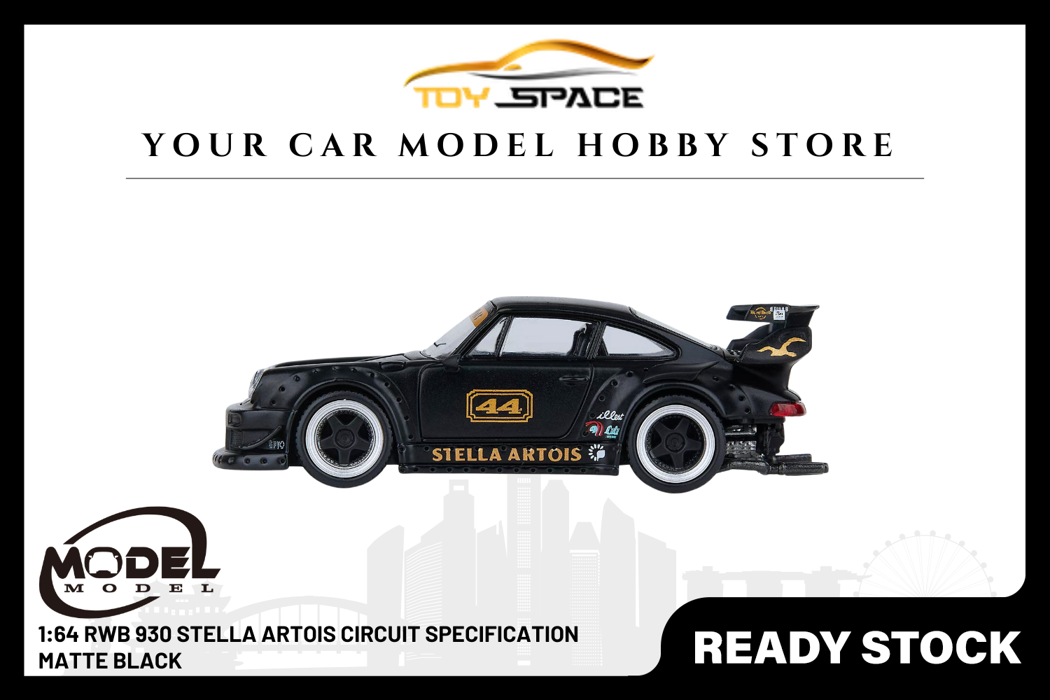 [MODEL MODEL] 1:64 RWB 930 Stella Artois Circuit Specification Matte Black