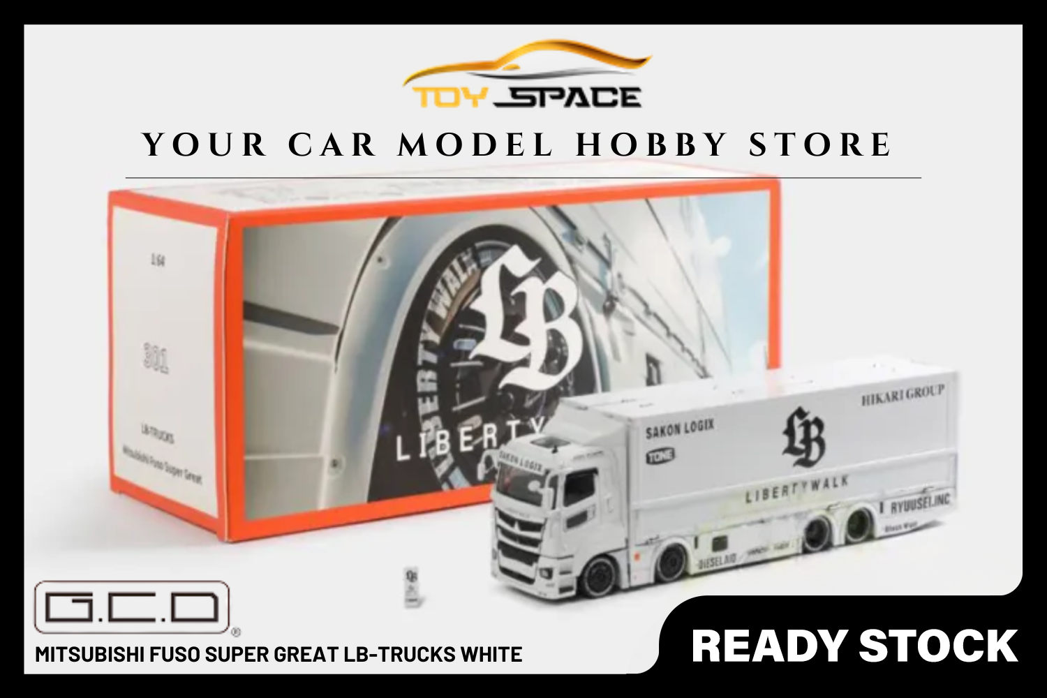 [GCD] 1:64 Mitsubishi Fuso Super Great LB-Trucks White