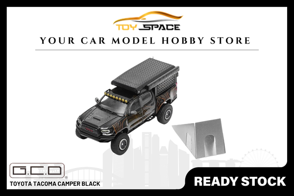 [GCD] 1:64 Toyota Tacoma Camper Black