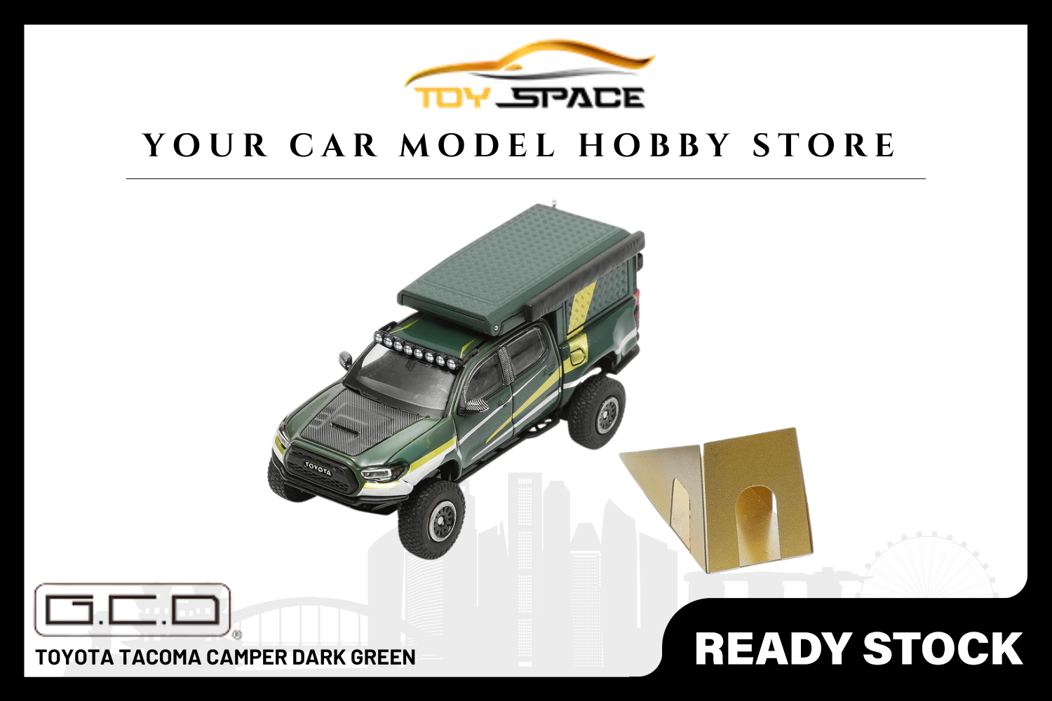 [GCD] 1:64 Toyota Tacoma Camper Dark Green