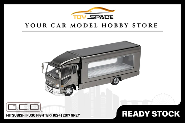 [GCD] 1:64 Mitsubishi Fuso Fighter (1024) 2017 Grey - Toy Space Diecast Online Store Singapore