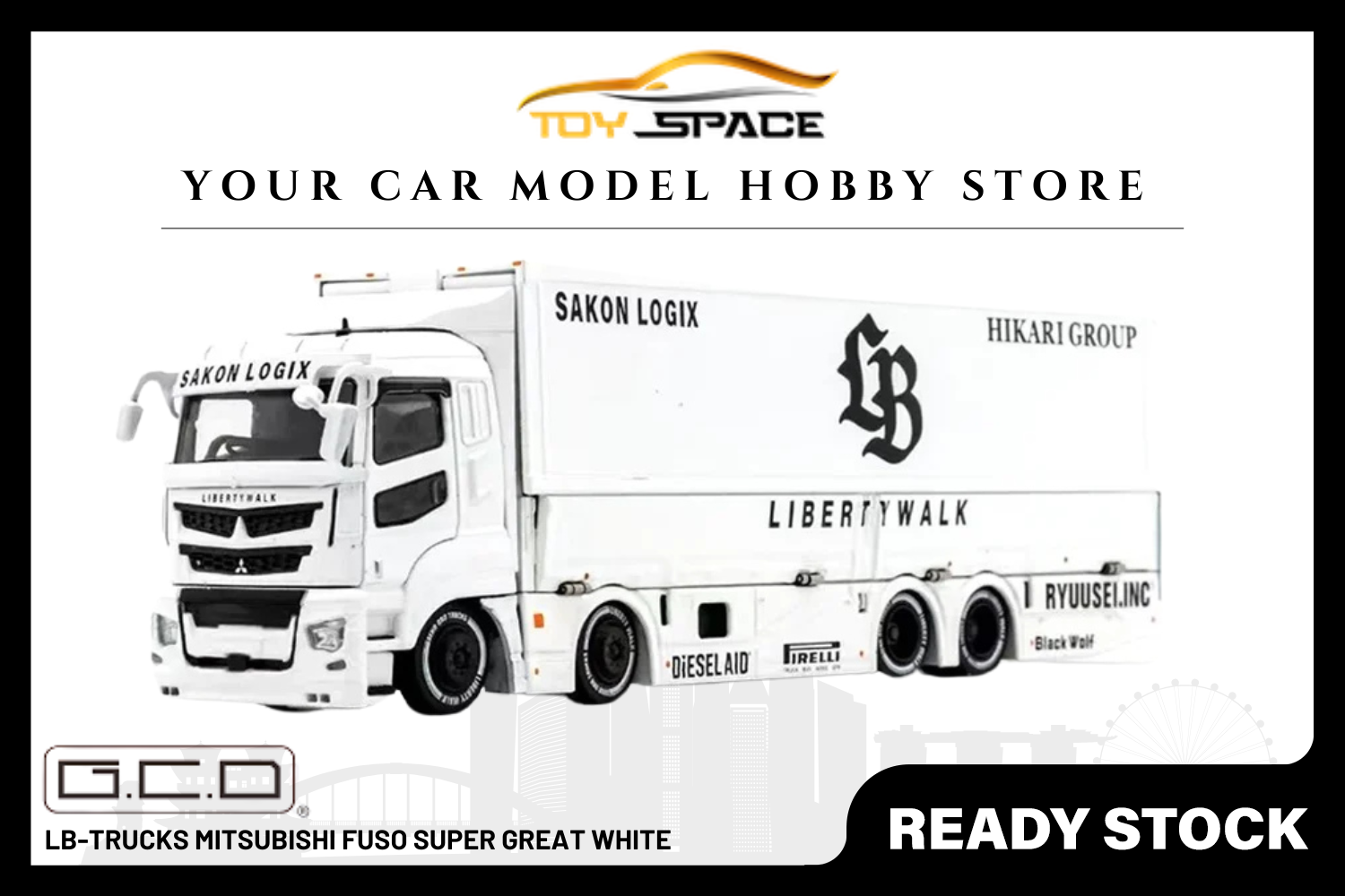 [GCD] 1:64 LB-Trucks Mitsubishi Fuso Super Great White