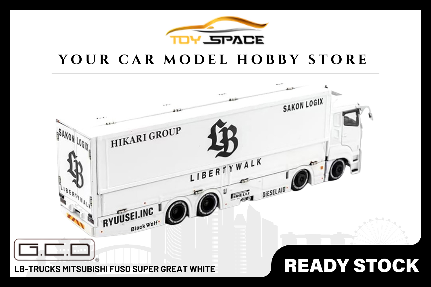 [GCD] 1:64 LB-Trucks Mitsubishi Fuso Super Great White