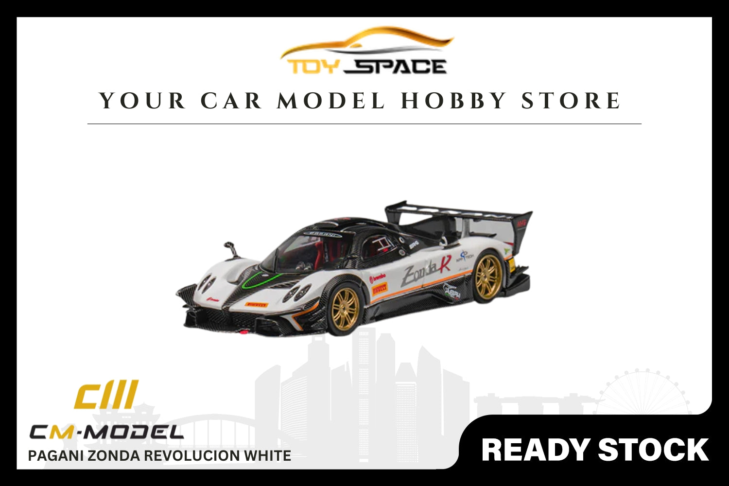 [CM MODEL] 1:64 Pagani Zonda Revolucion White