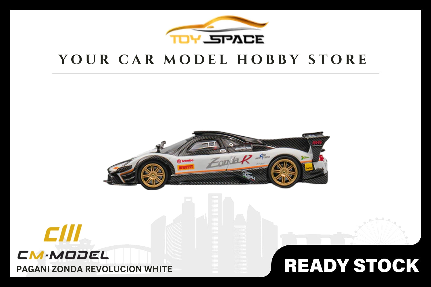 [CM MODEL] 1:64 Pagani Zonda Revolucion White