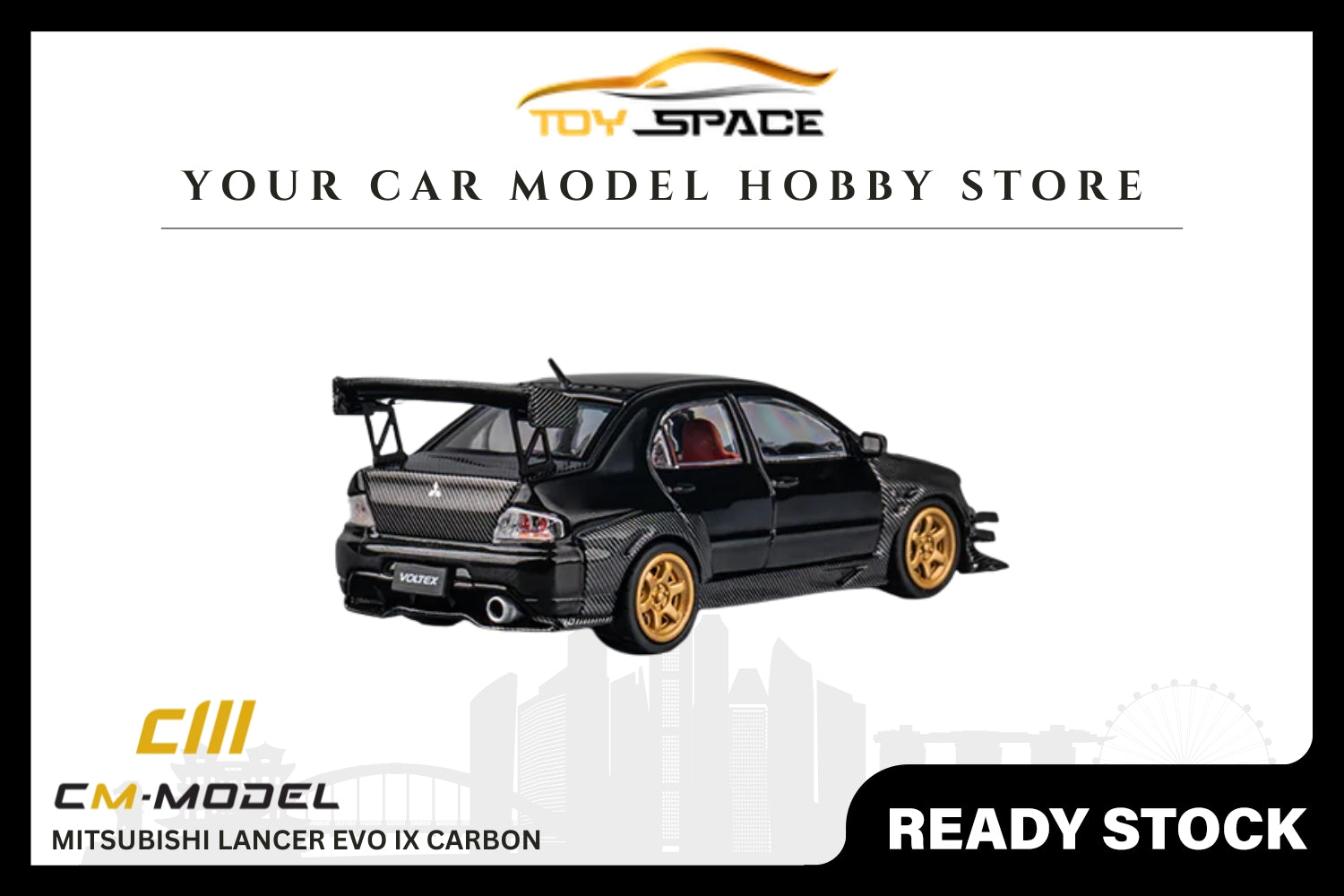 [CM MODEL] 1:64 Mitsubishi Lancer Evo IX Carbon