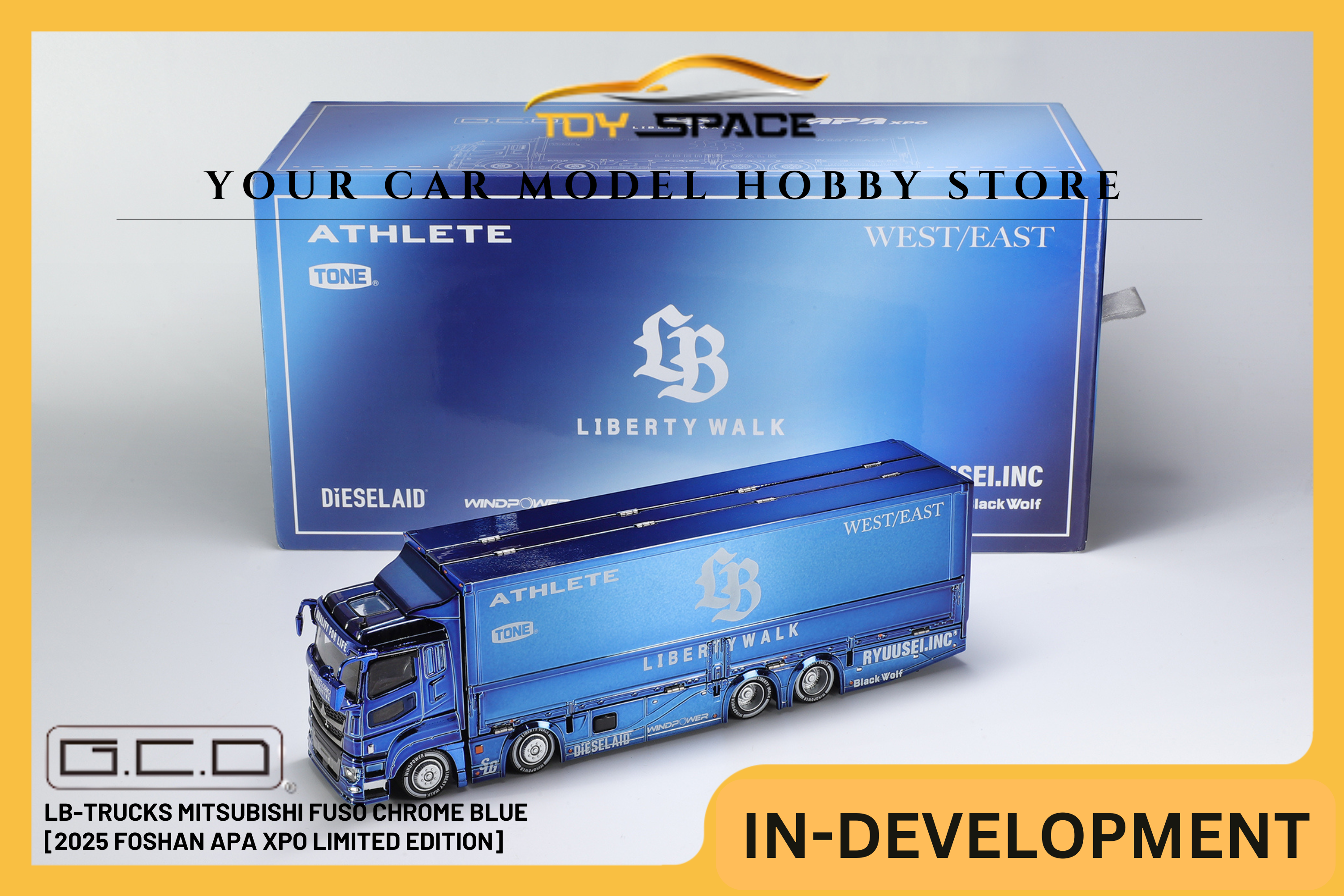 [GCD] 1:64 LB-Trucks Mitsubishi Fuso Chrome Blue [2025 FOSHAN APA XPO Limited Edition]