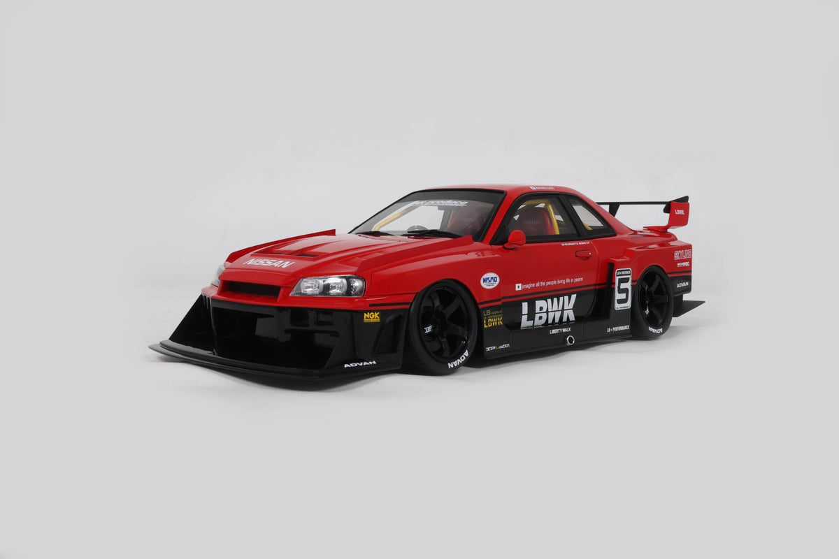 [GT SPIRIT] 1:18 Nissan Skyline R34 GT-R LB Super Silhouette Red 2020 [GT570] - Toy Space Diecast Online Store Singapore