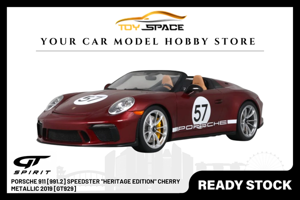 [GT SPIRIT] 1:18 Porsche 911 [991.2] Speedster "Heritage Edition" Cherry Metallic 2019 [GT929]