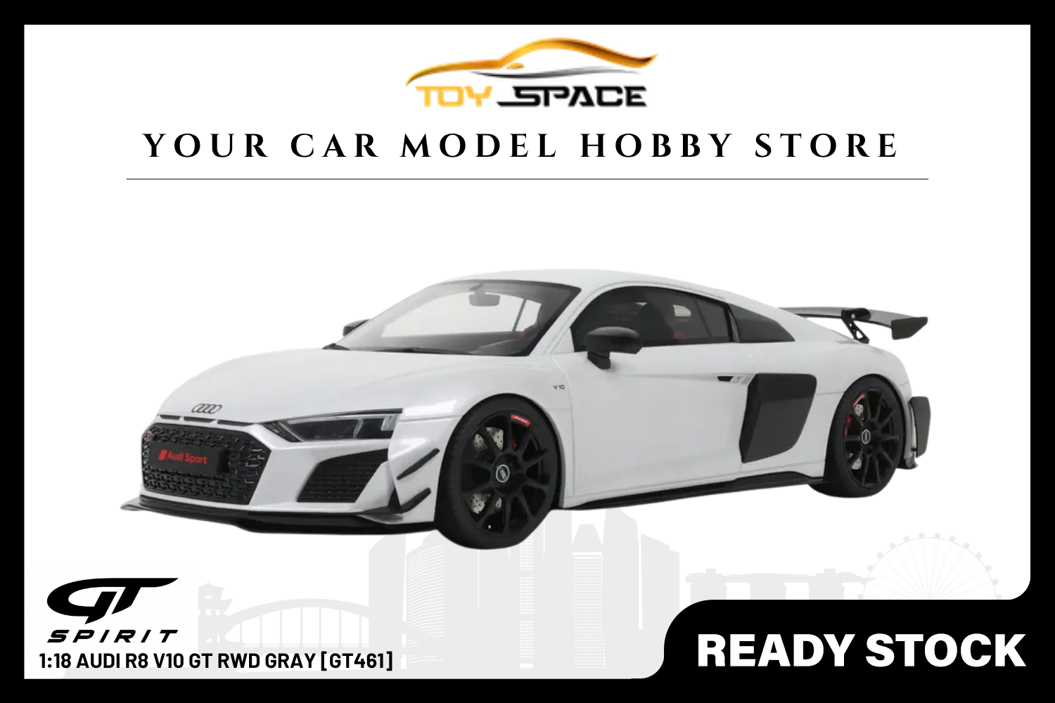 [GT SPIRIT] 1:18 Audi R8 V10 GT RWD Gray [GT461]