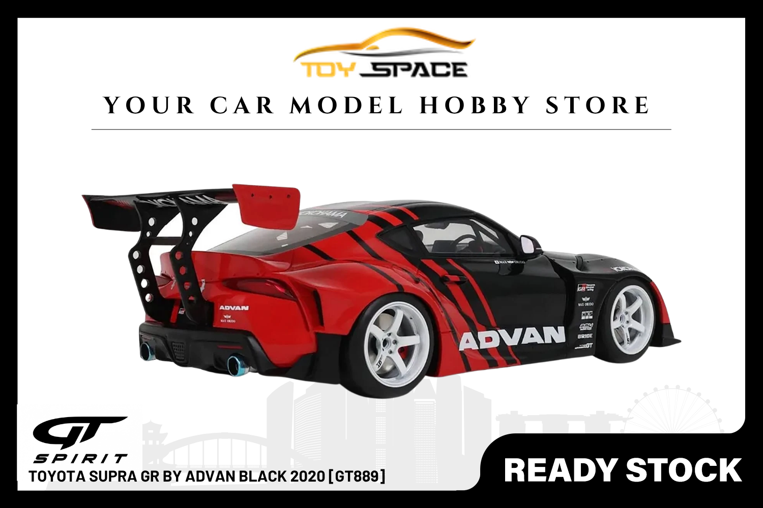 [GT SPIRIT] 1:18 Toyota Supra GR By Advan Black 2020 [GT889]
