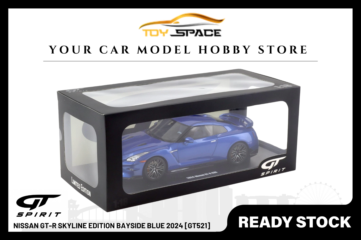 [GT SPIRIT] 1:18 Nissan GT-R Skyline Edition Bayside Blue 2024 [GT521]