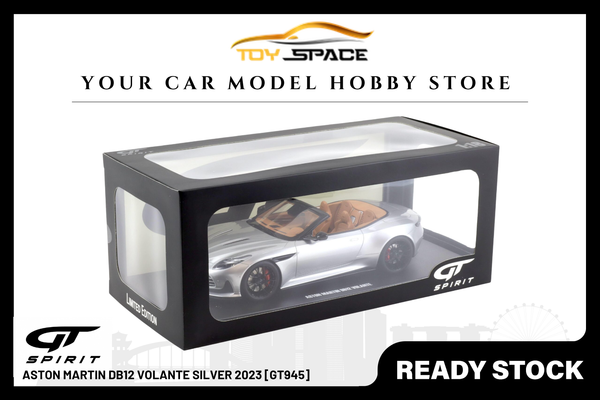 [GT SPIRIT] 1:18 Aston Martin DB12 Volante Silver 2023 [GT945]