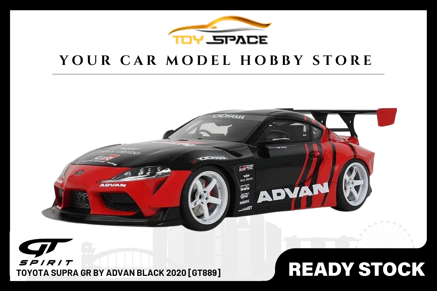 [GT SPIRIT] 1:18 Toyota Supra GR By Advan Black 2020 [GT889]