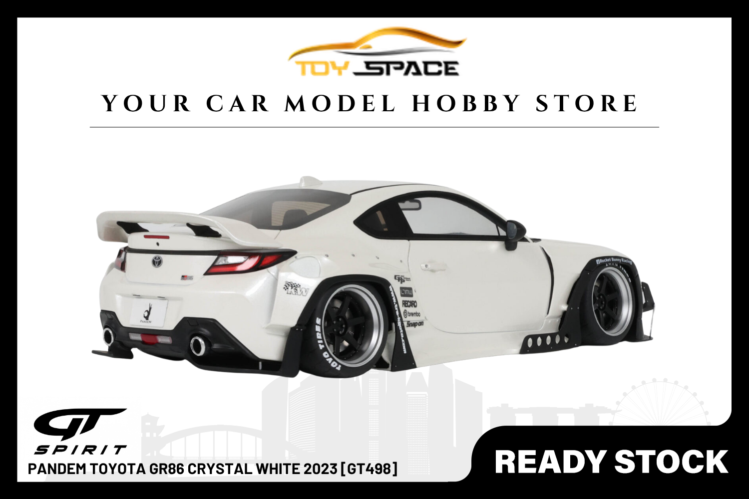 [GT SPIRIT] 1:18 Pandem Toyota GR86 Crystal White 2023 [GT498]