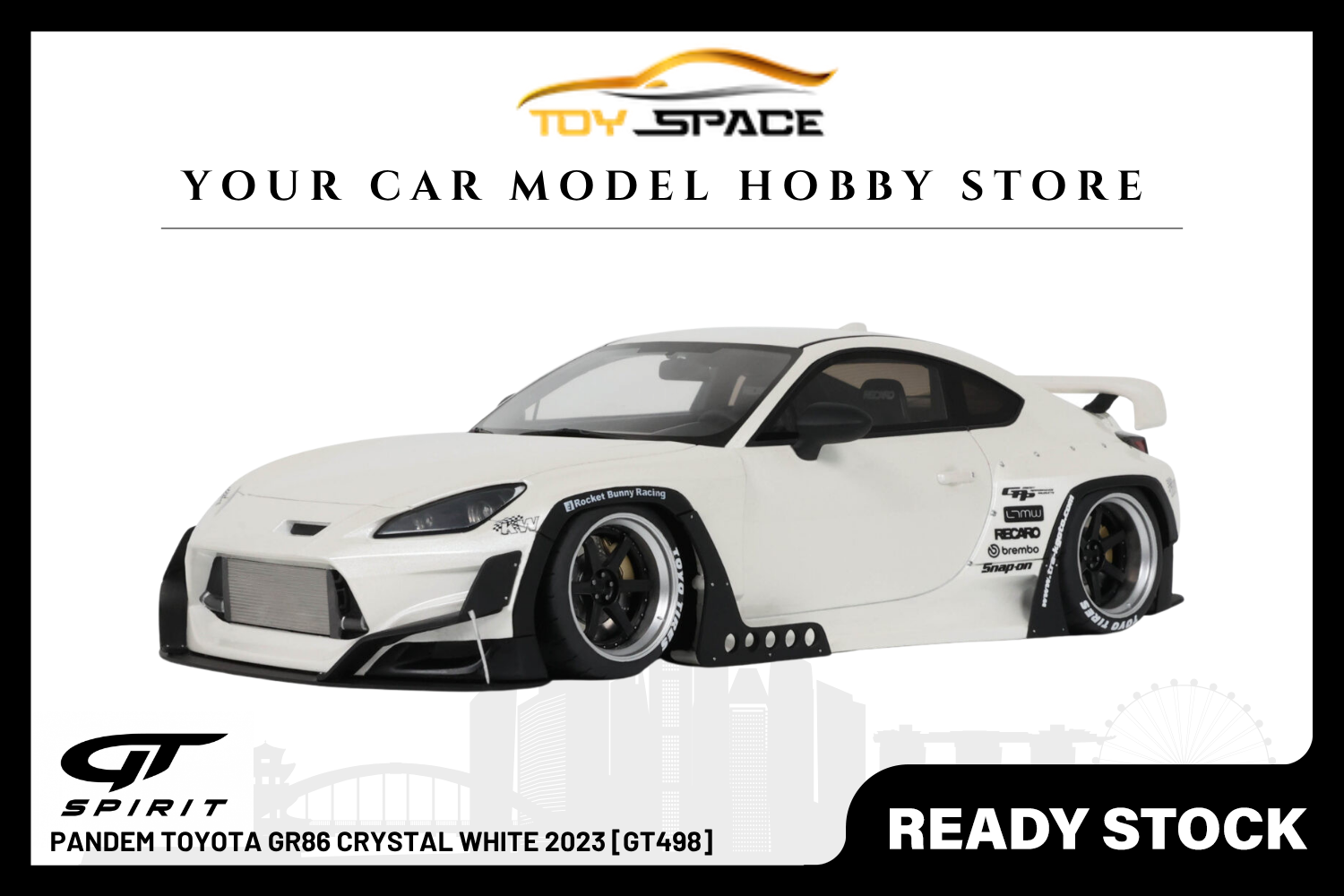 [GT SPIRIT] 1:18 Pandem Toyota GR86 Crystal White 2023 [GT498]