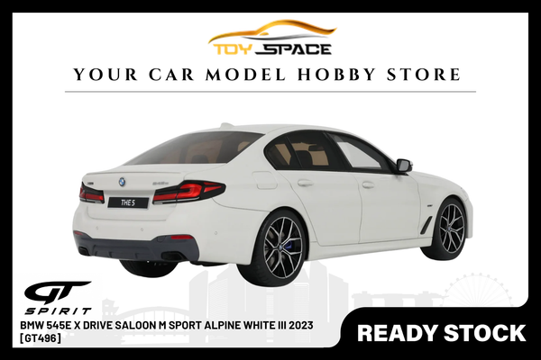 [GT SPIRIT] 1:18 BMW 545E X Drive Saloon M Sport Alpine White III 2023 [GT496]