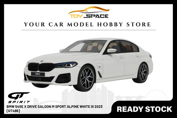 [GT SPIRIT] 1:18 BMW 545E X Drive Saloon M Sport Alpine White III 2023 [GT496]