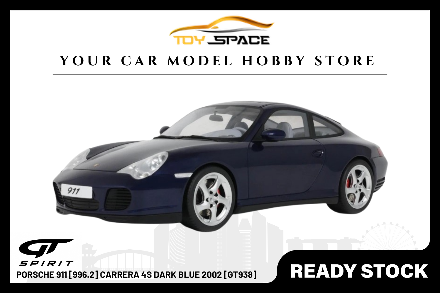 [GT SPIRIT] 1:18 Porsche 911 [996.2] Carrera 4S Dark Blue 2002 [GT938]