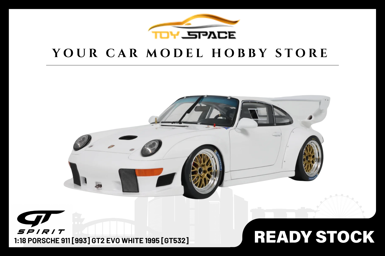 GT SPIRIT] 1:18 Porsche 911 [993] GT2 EVO White 1995 [GT532]