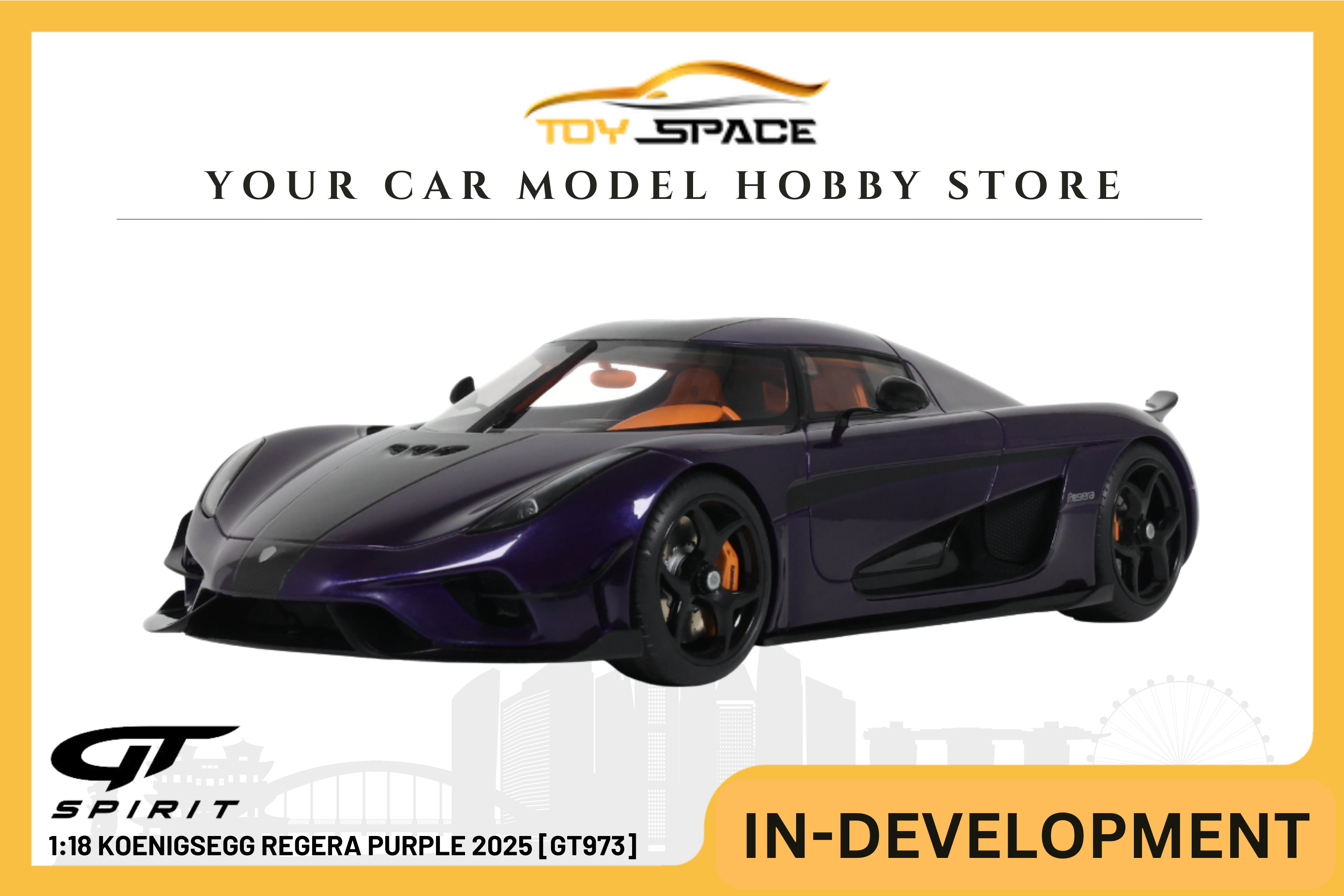 [GT SPIRIT] 1:18 Koenigsegg Regera Purple 2025 [GT973] - Toy Space Diecast Online Store Singapore