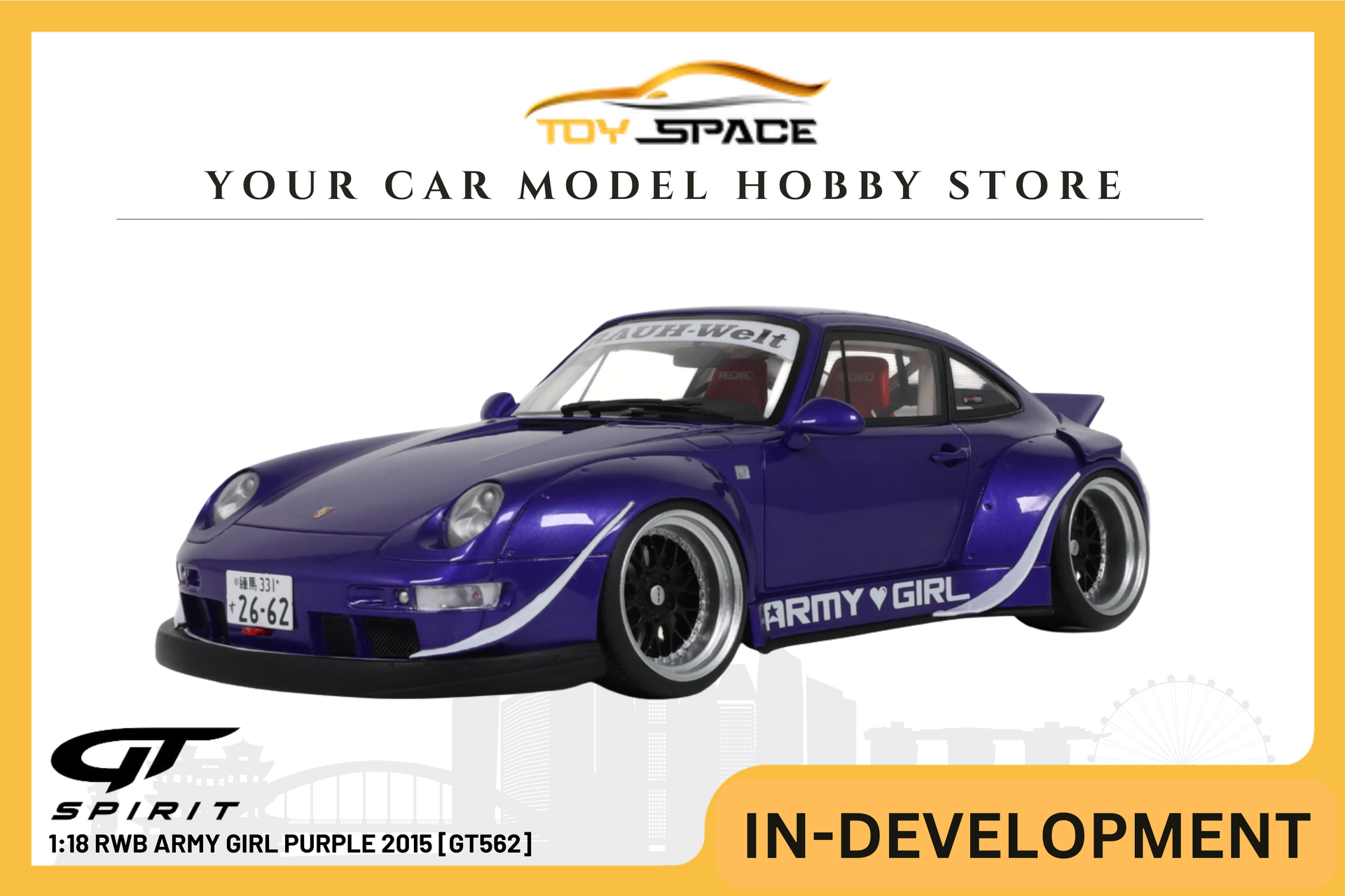 1/18 IG AE86 パープル RWBウィング GT SPIRIT] 1:18 RWB Army Girl Purple 2015 [GT562]