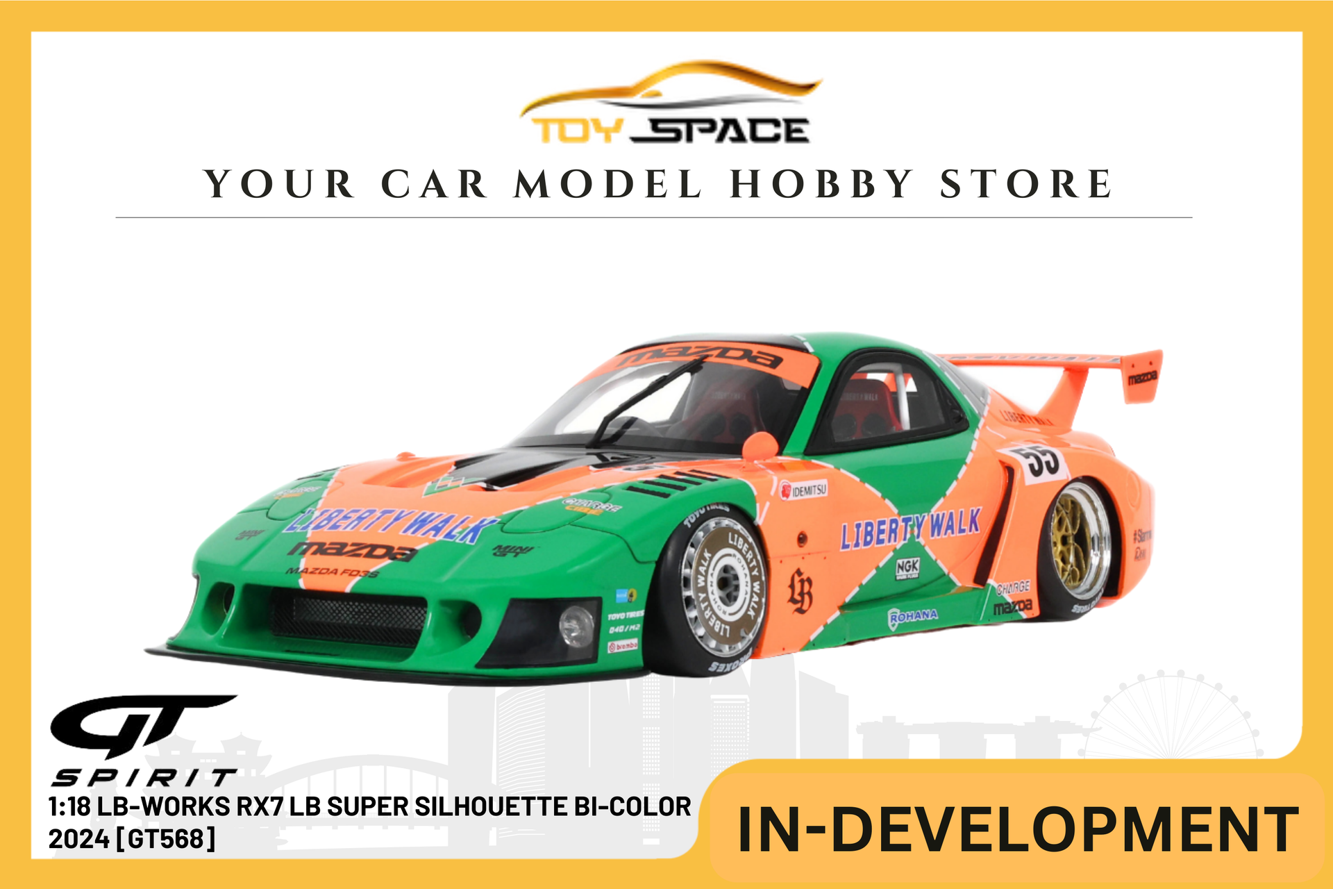 GT SPIRIT] 1:18 LB-Works RX7 LB Super Silhouette BI-Color 2024 [GT568