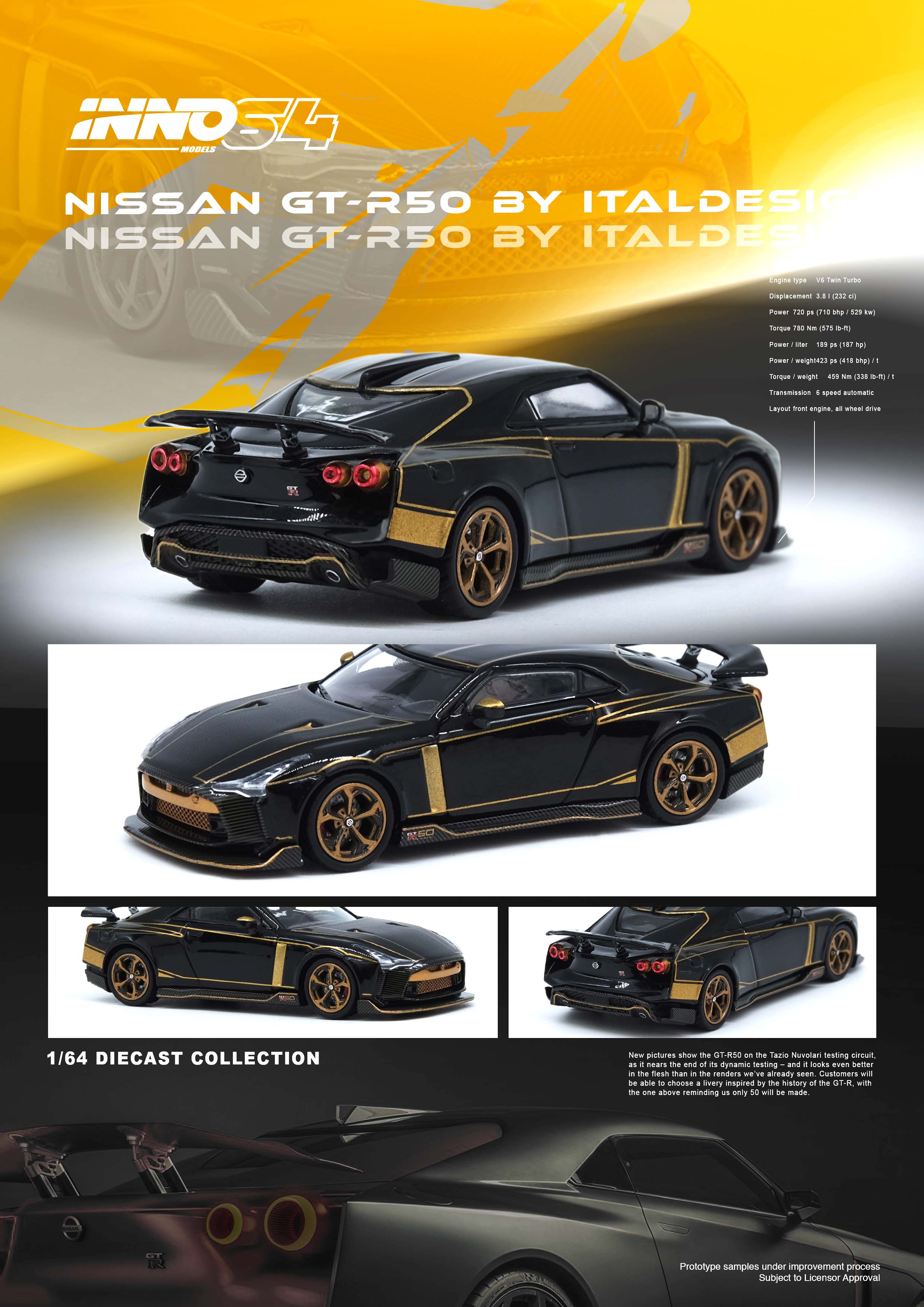 [INNO64] Nissan GT-R50 By Italdesign Black