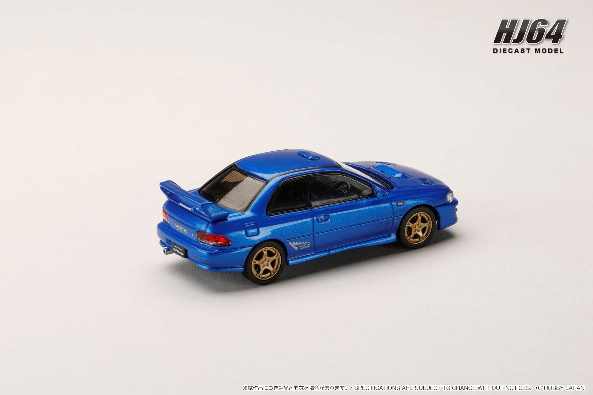 [HOBBY JAPAN] 1:64 Subaru Impreza Pure Sports Coupe WRX Type R STI Version V Limited - Sonic Blue Mica