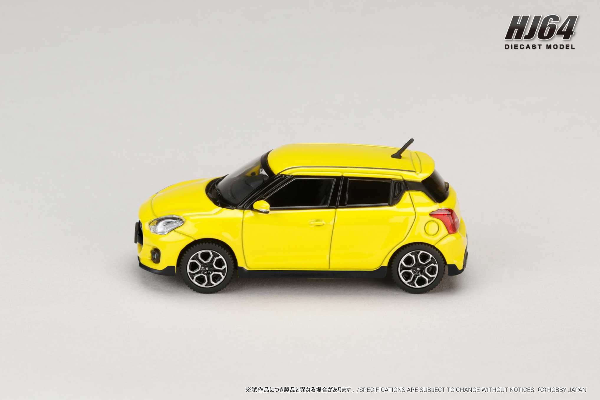 [HOBBY JAPAN] 1:64 Suzuki Swift Sport ZC33S Champion Yellow (ZFT) - Toy Space Diecast Online Store Singapore