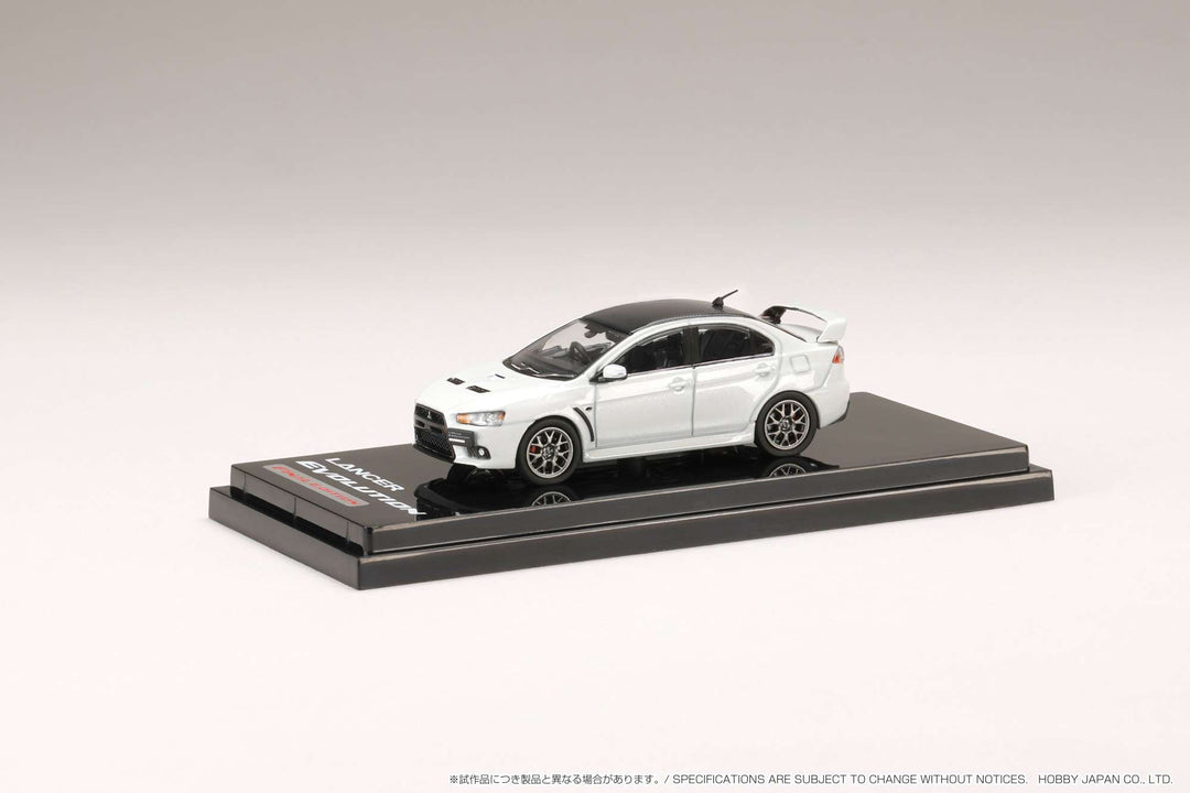 Hobby Japan 1/64 Mitsubishi Lancer Evolution 10 Final Edition White Pearl/Carbon Roof
