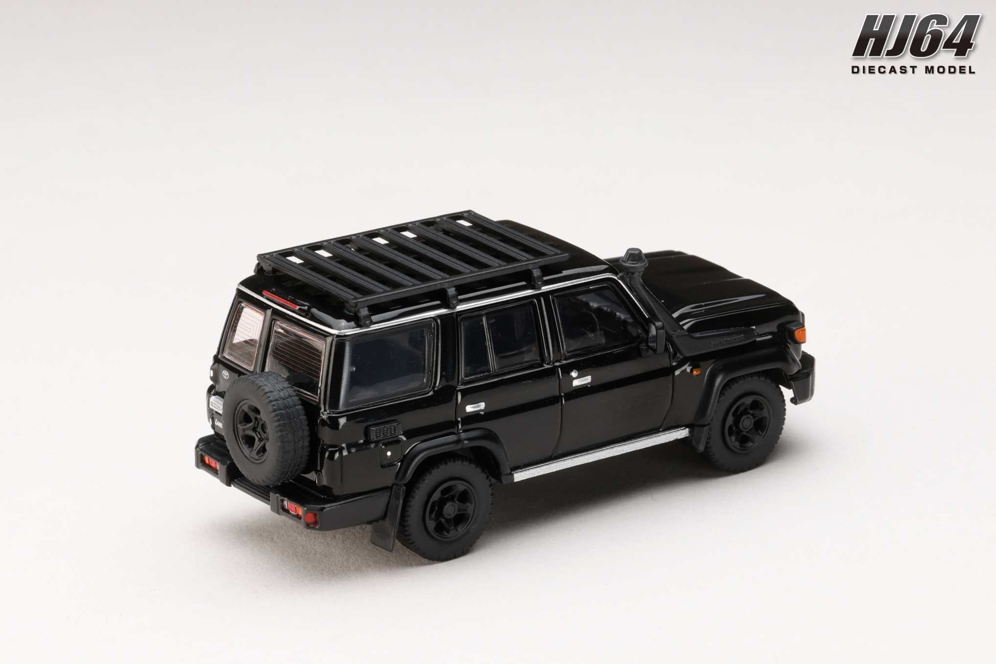 [HOBBY JAPAN] 1:64 Toyota Landcruiser 70 (GDJ76W) 2023 Customized Version Attitude Black Mica - Toy Space Diecast Online Store Singapore