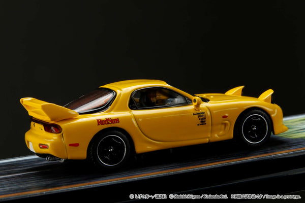 Hobby Japan 1/64 Mazda RX-7 (FD3S) RED SUNS / INITIAL D With Takumi Fujiwara With Keisuke Takahashi Figure