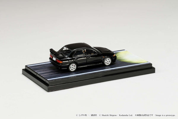 Hobby Japan 1/64 Mitsubishi Lancer RS Evolution Ⅲ / Initial D VS Ryosuke Takahashi With Kyoichi Sudo Figure - Black