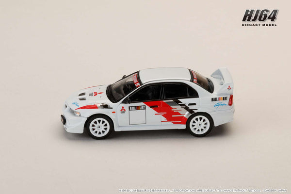 [HOBBY JAPAN] 1:64 Mitsubishi Lancer RS Evolution 6 (CP9A) 2000 Ralliart - White