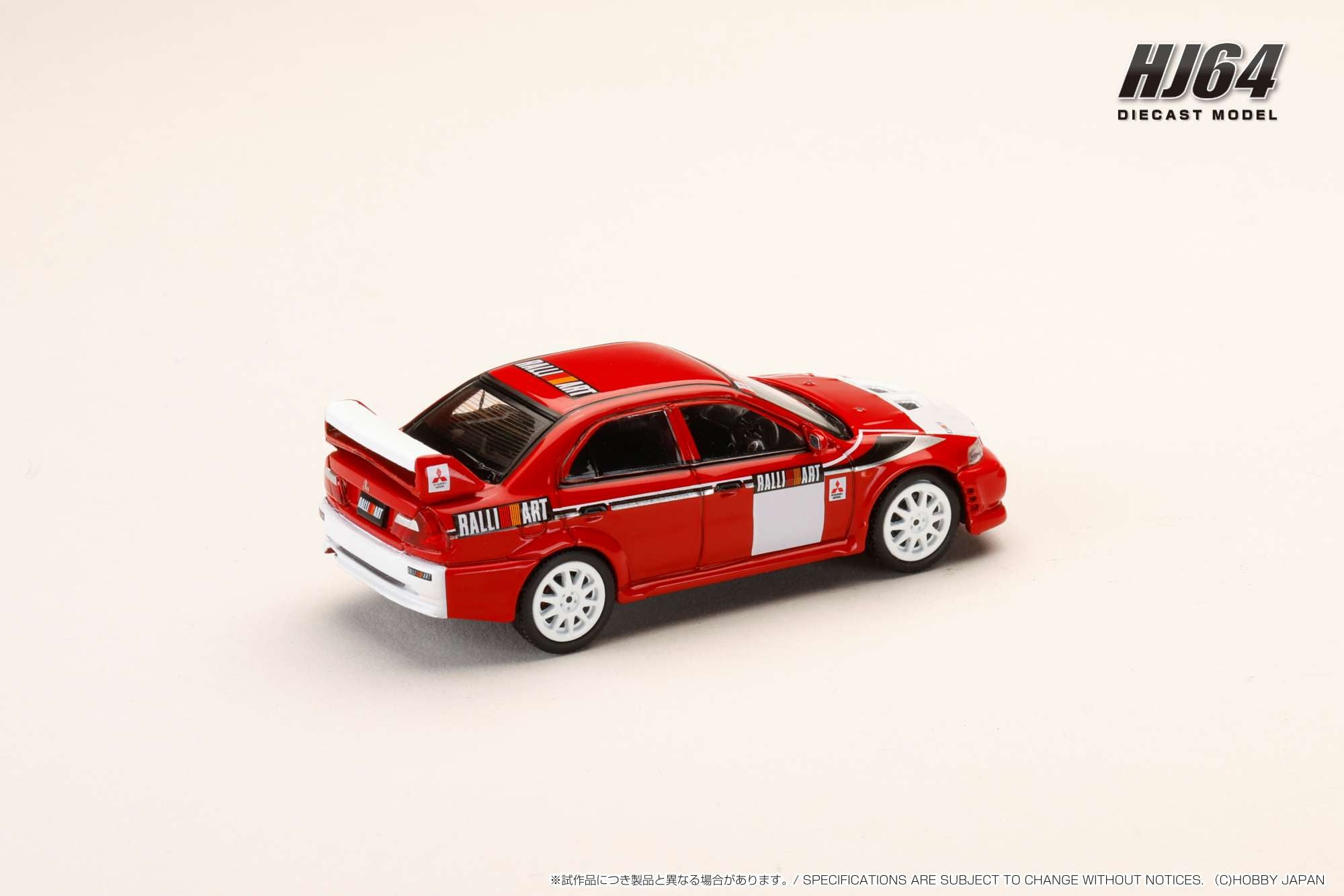 [HOBBY JAPAN] 1:64 Mitsubishi Lancer RS Evolution 6 (CP9A) 2000 Ralliart - Red