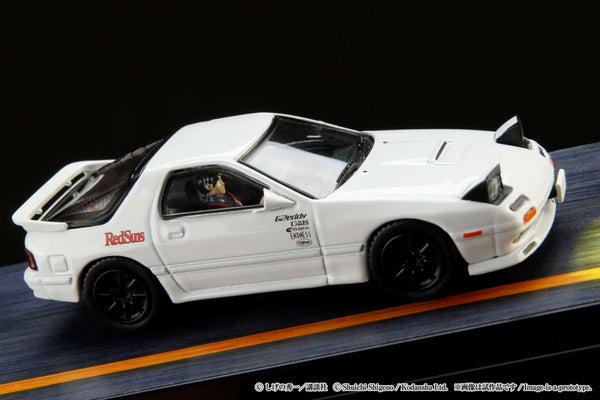 Hobby Japan 1/64 Mazda RX-7 (FC3S) Initial D VS Kyoichi Sudo With Ryosuke Takahashi Figure - White